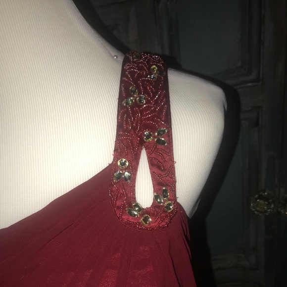 NWT burgundy EVERPRETTY dress size10 - Picture 3 of 8